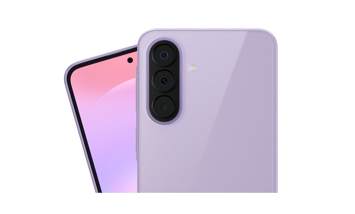 Galaxy A37 5G en Awesome Lavender visto de cerca