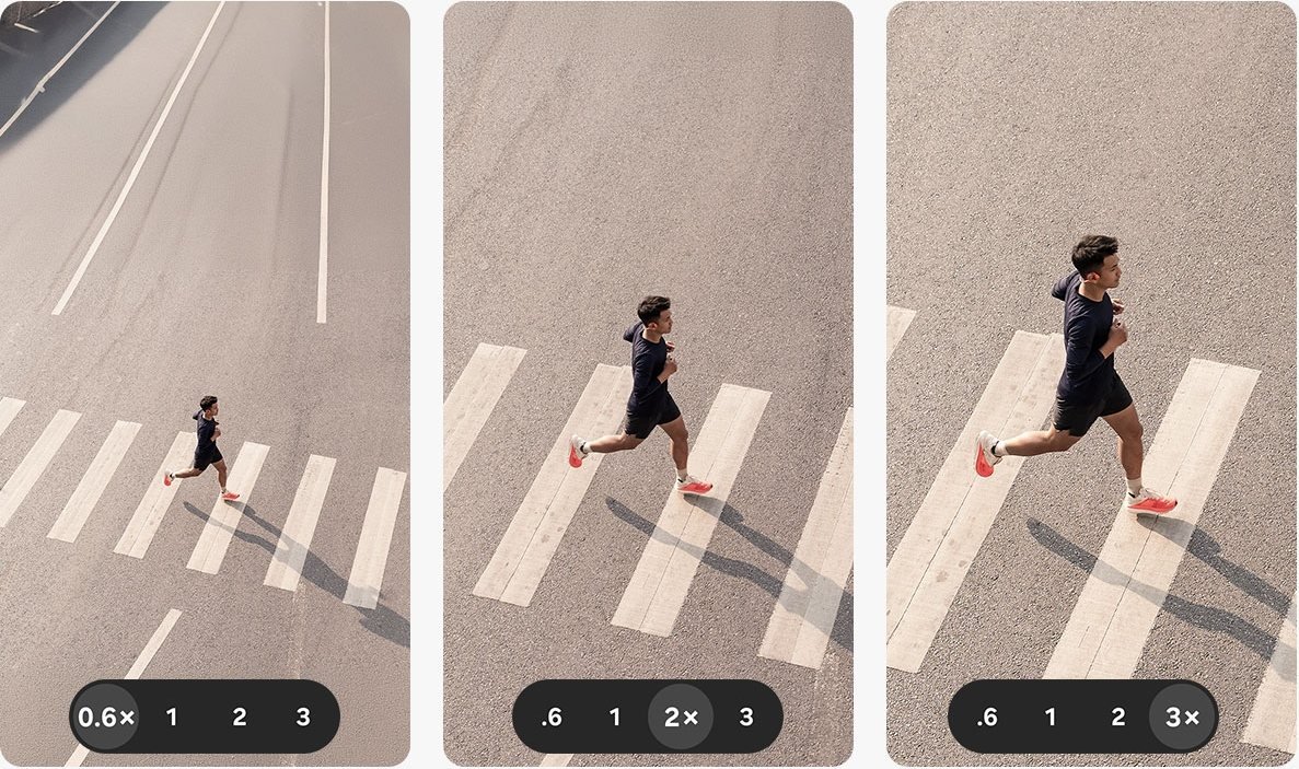 Zoom 0,6x, 2x y 3x del Galaxy S26 FE