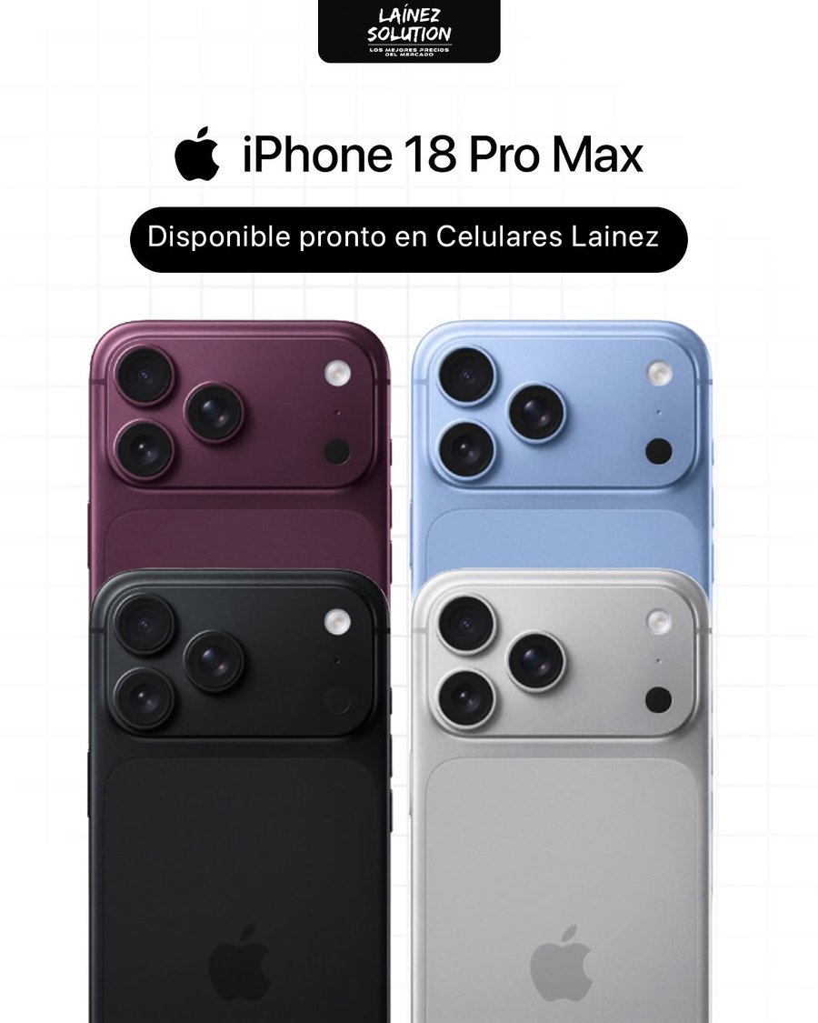 iPhone 18 Pro Max — colores disponibles próximamente