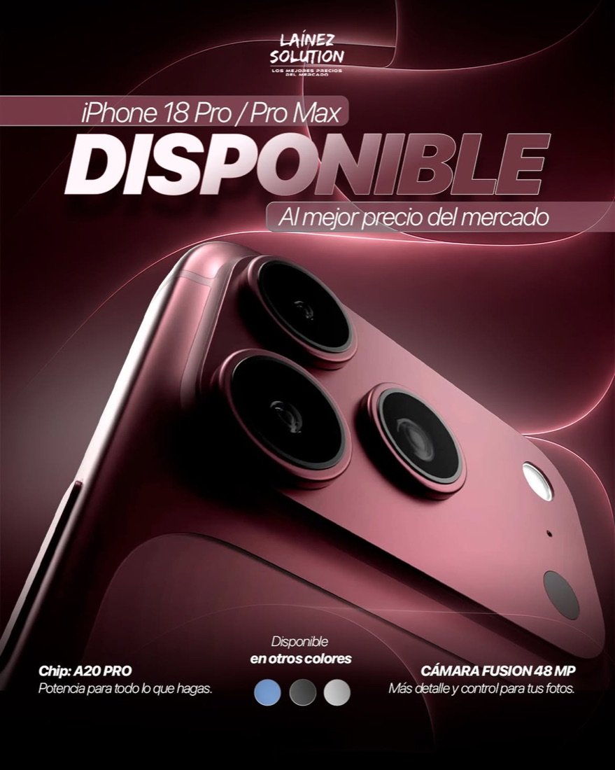 iPhone 18 Pro / Pro Max disponible al mejor precio del mercado